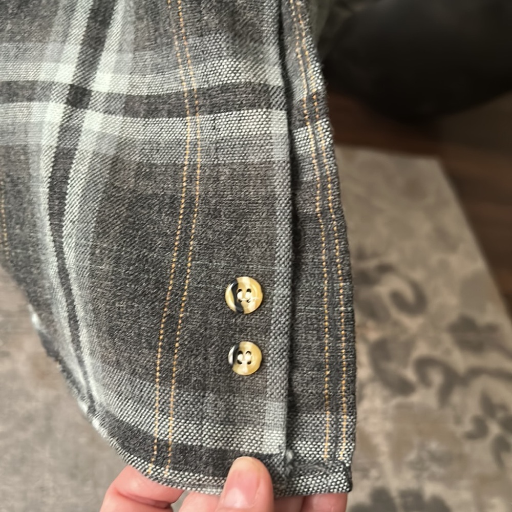 VINTAGE 70s Men’s Sears Roebuck Wool Plaid Shirt XLT Single Needle Tailoring - Picture 5 of 10